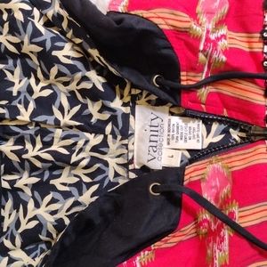 Vanity Collection zip up hoody jacket sz L unique with beads and embellishments